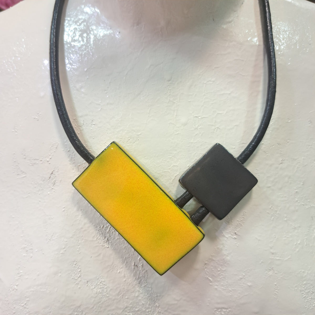 Collier Duo jaune et gris CHRISTINE ALLOING