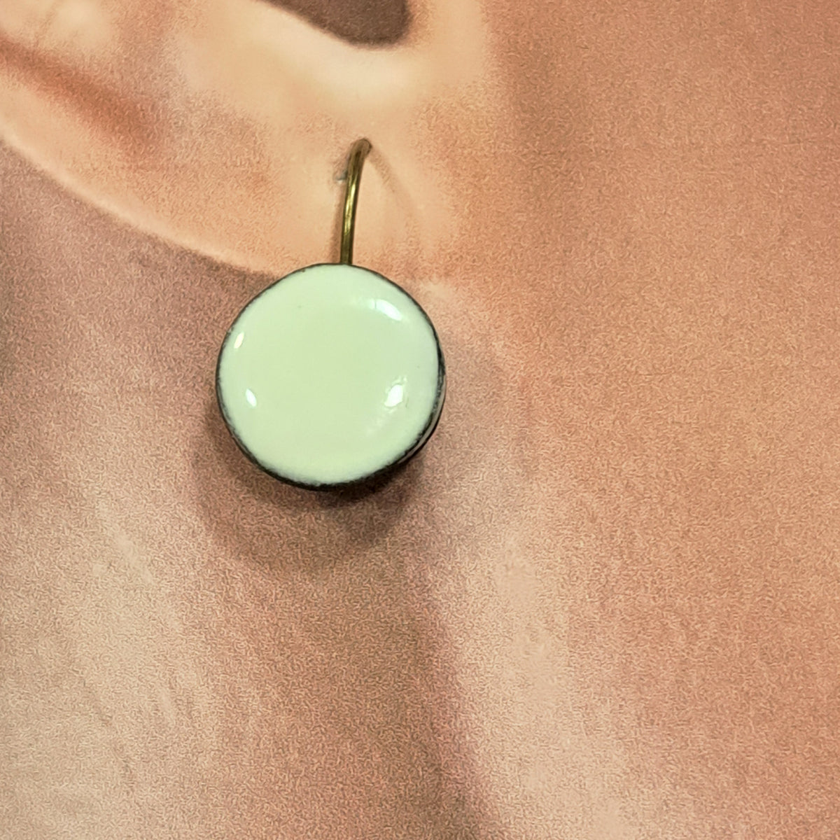 Boucles percées Graphic Rond PM blanc CHRISTINE ALLOING