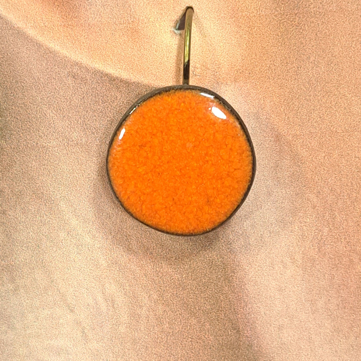 Boucles percées Graphic Rond orange CHRISTINE ALLOING