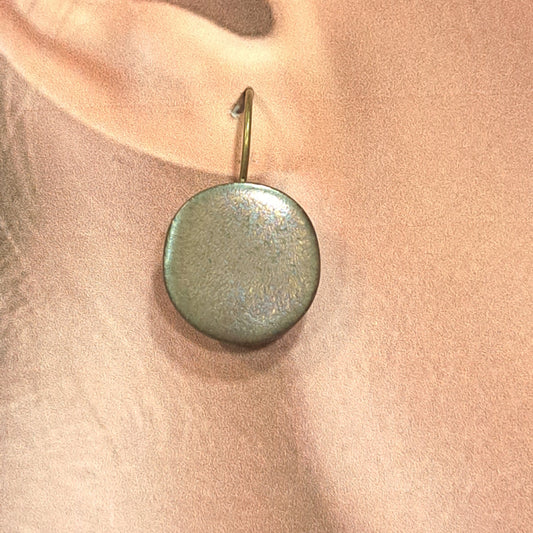Boucles percées Graphic Rond marron glacé CHRISTINE ALLOING