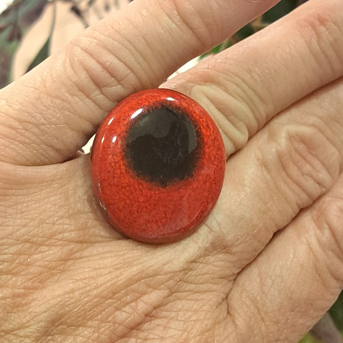 Bague Ronde Tache rouge CHRISTINE ALLOING