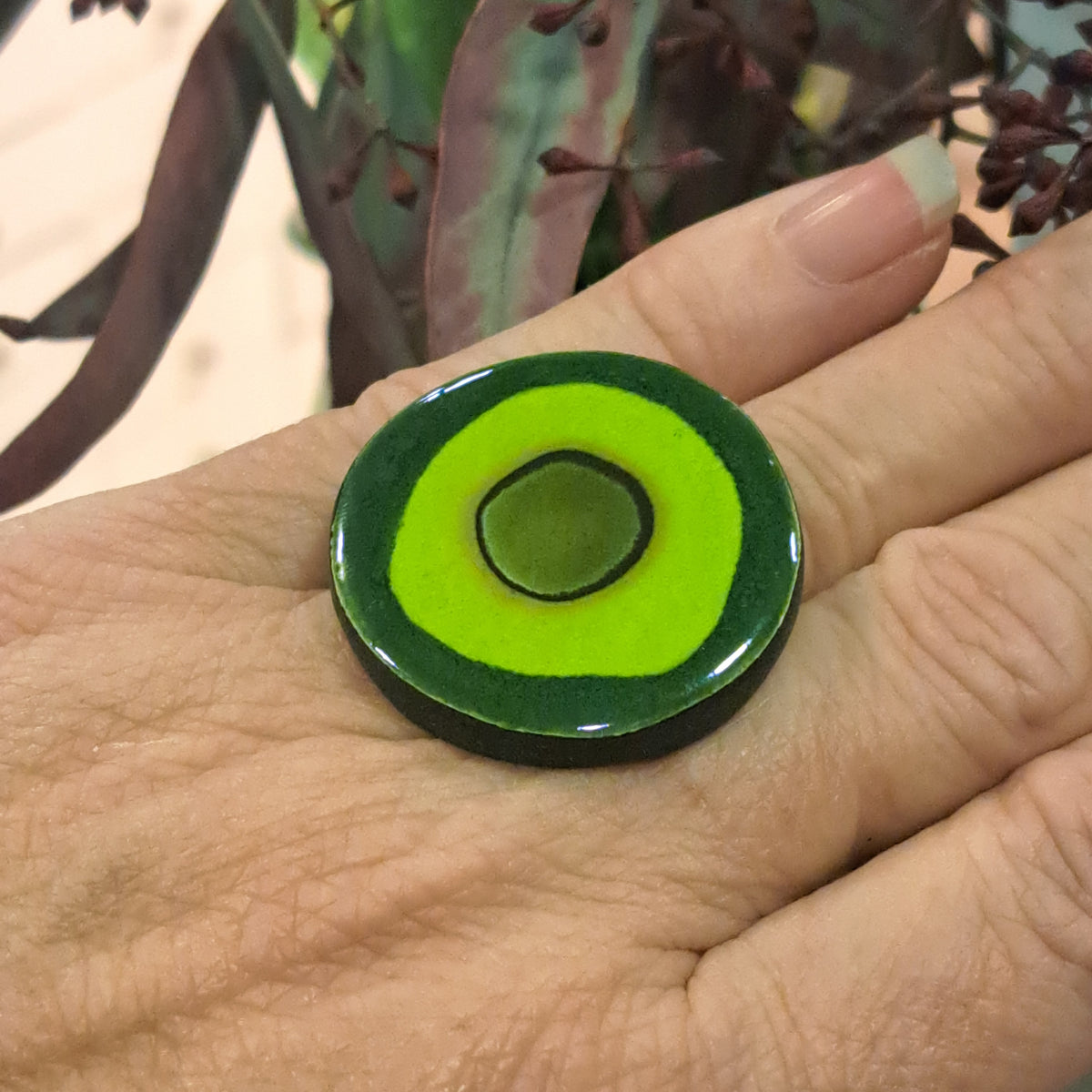 Bague Tourbillon vert CHRISTINE ALLOING