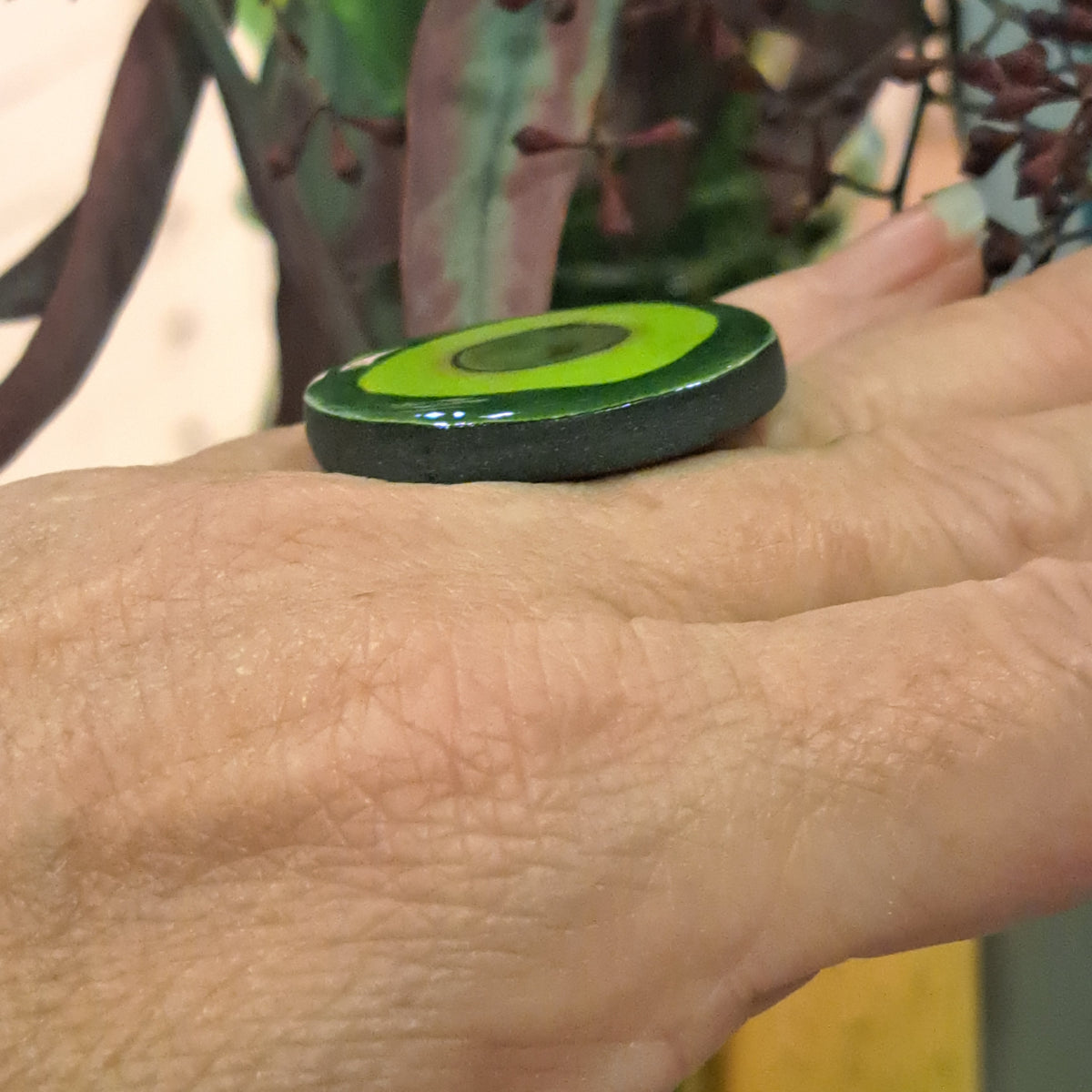 Bague Tourbillon vert CHRISTINE ALLOING
