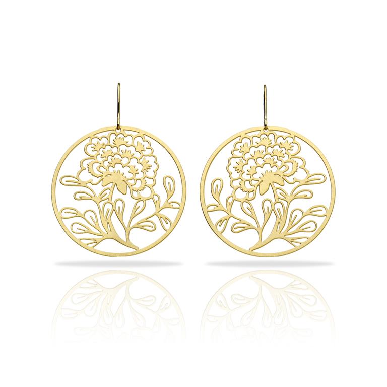 Boucles percées Porcelana or RAS