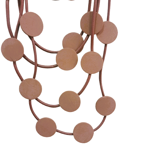 Collier sautoir Pastilles chocolat Fancy