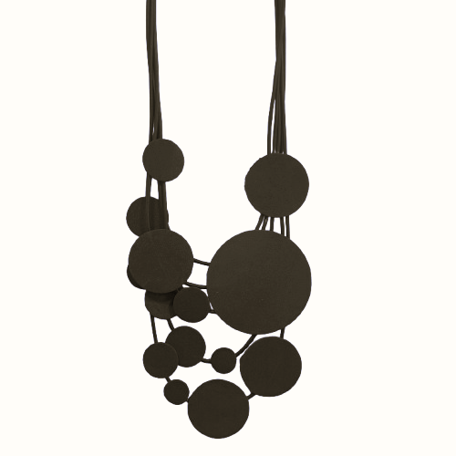 Collier Pastilles noir Fancy