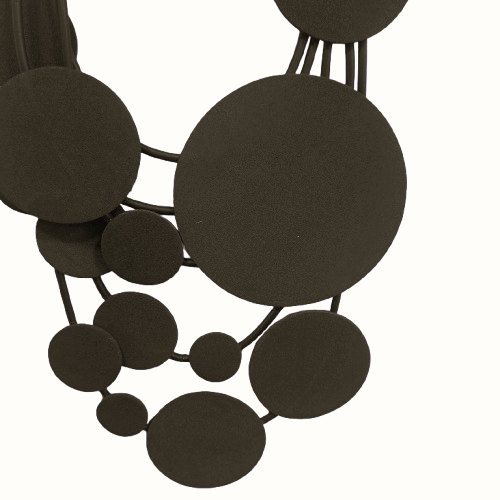 Collier Pastilles noir Fancy