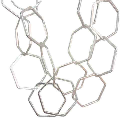 Collier Octogonal argent FANCY F