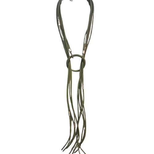 Collier sautoir Cravate kaki Fancy