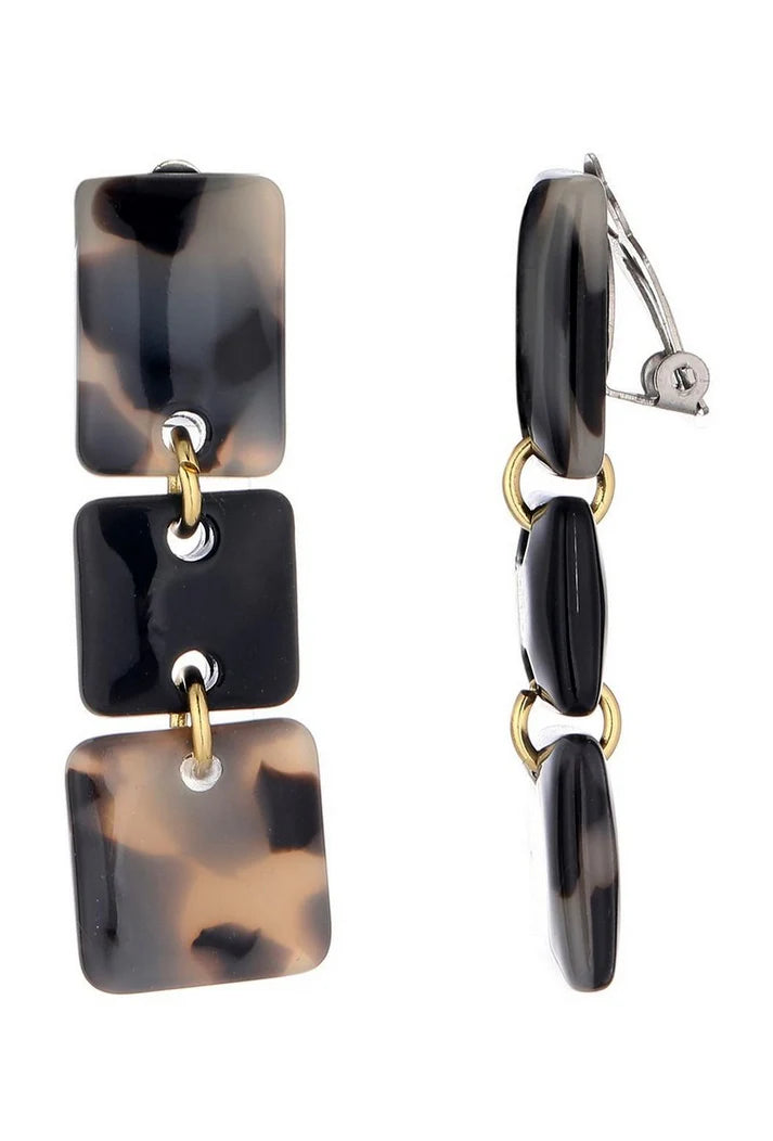Boucles clips Néo écaille beige BELLE MISS