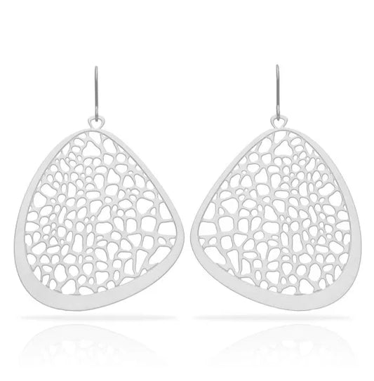 Boucles percées Pétra XL argent RAS