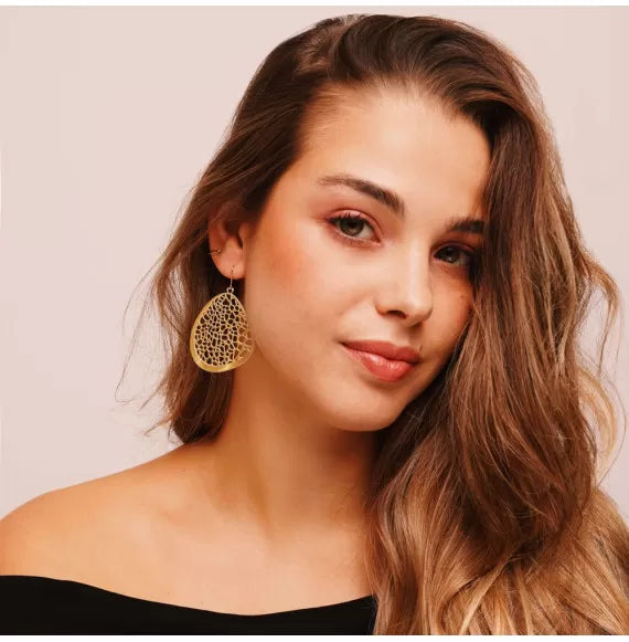 Boucles percées Pétra XL or RAS