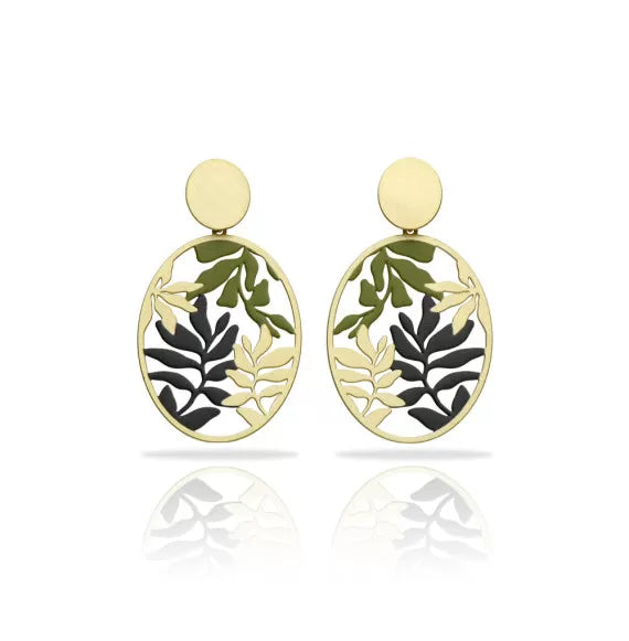 Boucles percées Orabella PM or kaki RAS