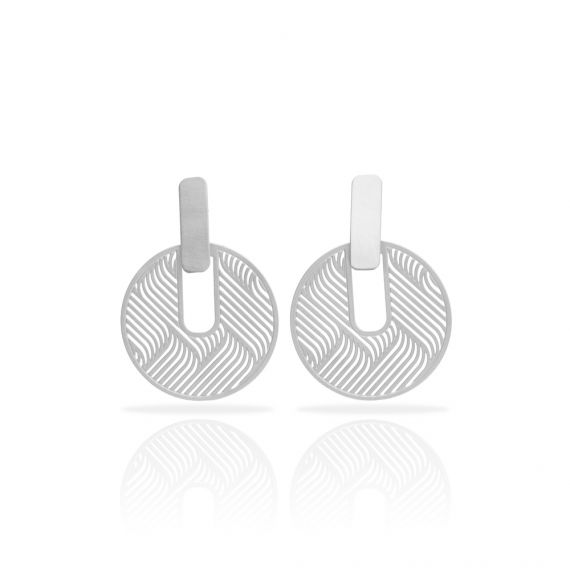 Boucles percées Duna PM argent RAS