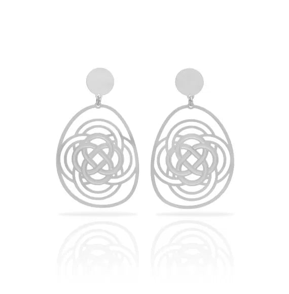 Boucles percées Infinito ovale argent RAS