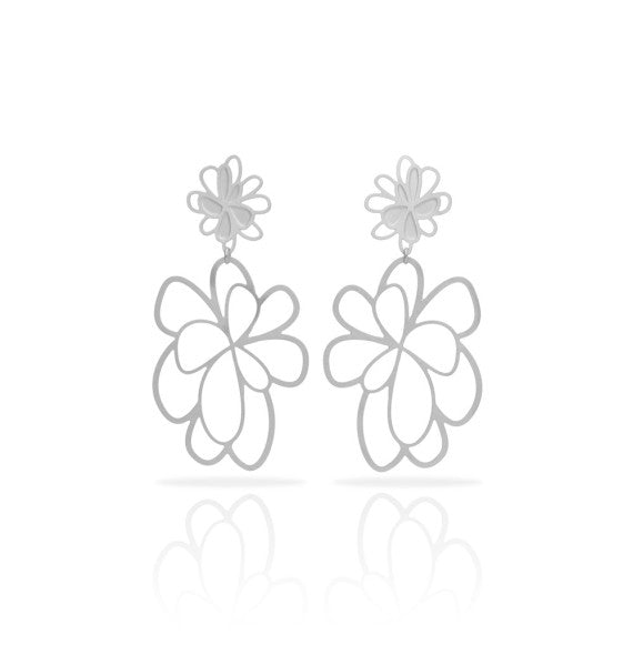 Boucles percées Auréa clou argent RAS