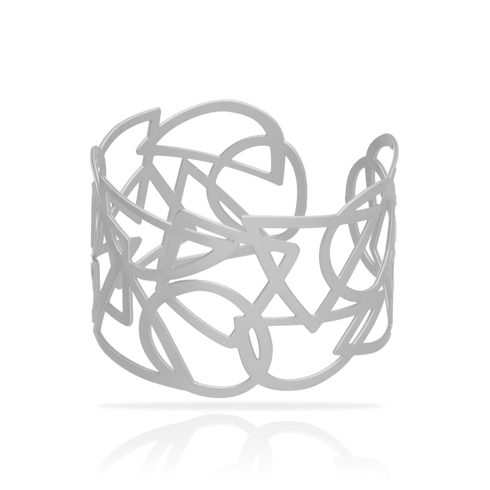 Bracelet manchette Bau argent RAS