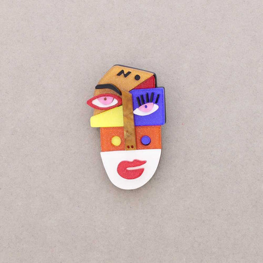 Broche Visage blanc Fancy F