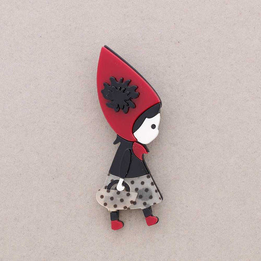 Broche Chaperon pois Fancy F