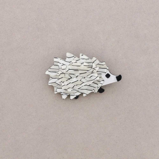 Broche Hérisson blanc et noir Fancy F