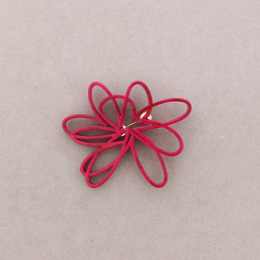 Broche Fleur ajourée rose Fancy F