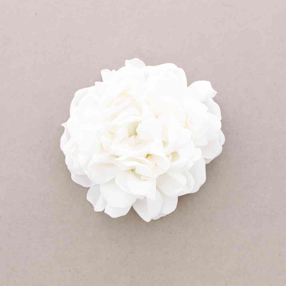 Broche Fleur tissu blanc Fancy F