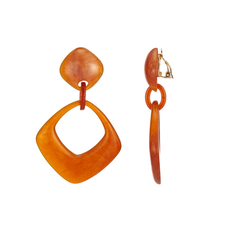Boucles clips Eliane orange BELLE MISS