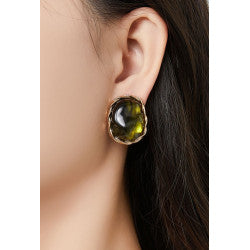 Boucles clips Femie vert or B MISS