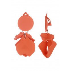 Boucles clips Pétales orange B MISS