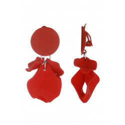 Boucles clips Pétales rouge B MISS