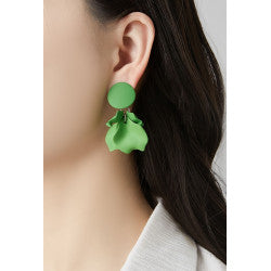 Boucles clips Pétales vert B MISS