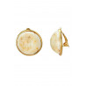 Boucles clips Natica blanc cassé or B MISS