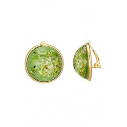 Boucles clips Natica vert or B MISS