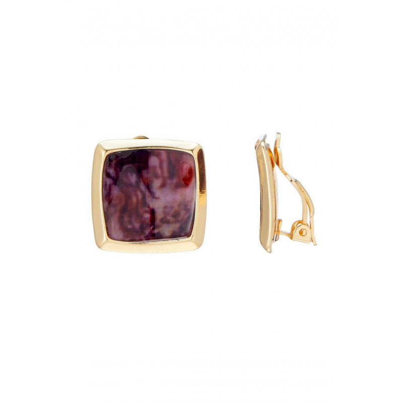 Boucles clips Nohemi rose prune or B MISS
