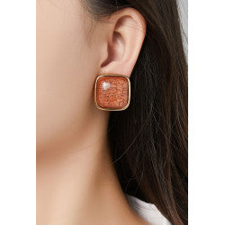 Boucles clips Nouha bois de rose or B MISS
