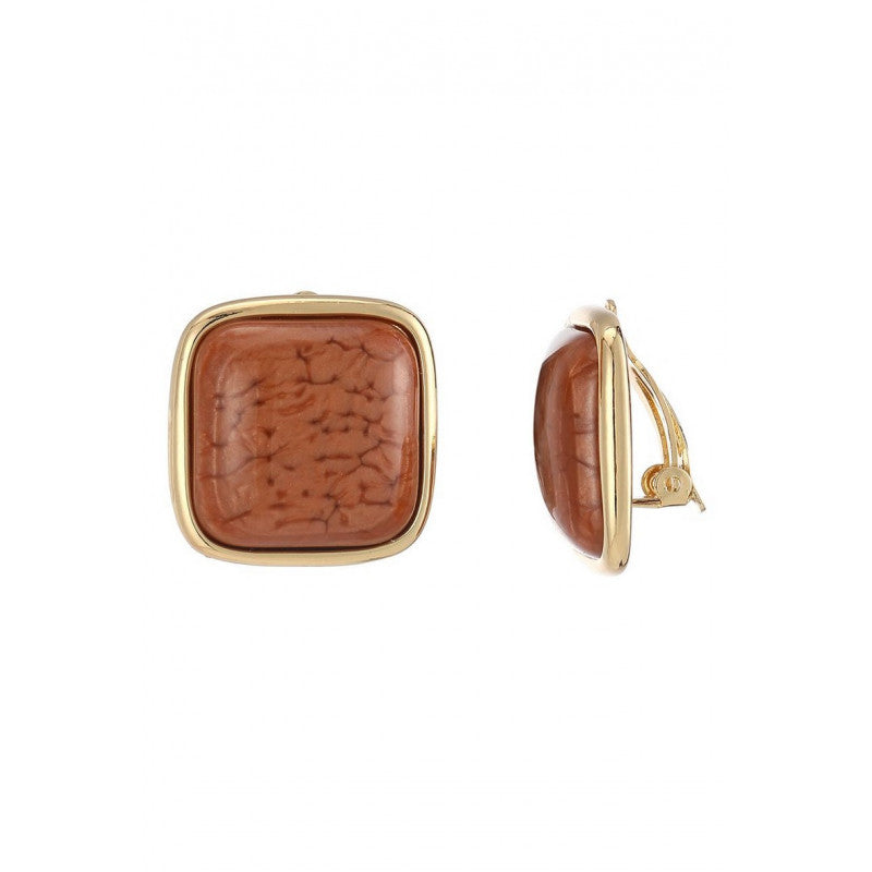 Boucles clips Nouha bois de rose or B MISS