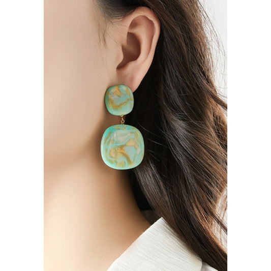 Boucles clips Nousra vert d'eau or BELLE MISS