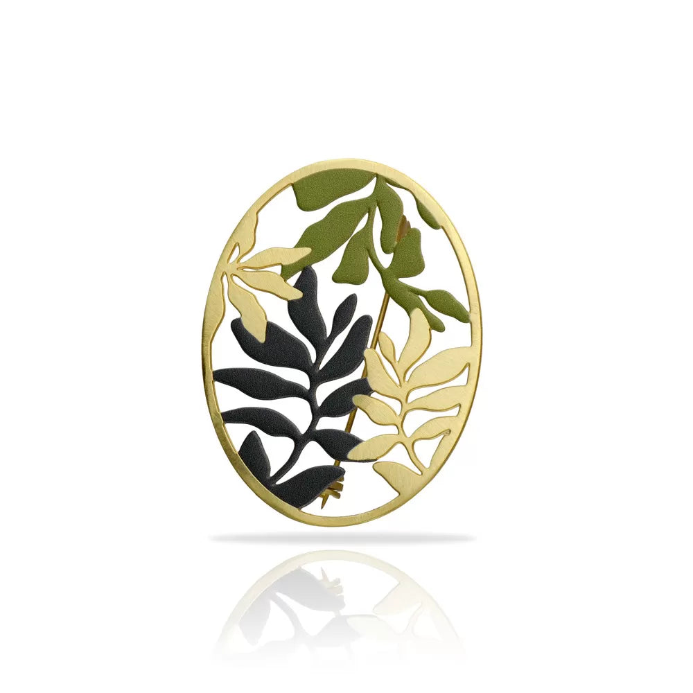Broche Orabella or vert RAS