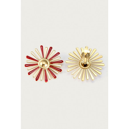 Boucles clips Yoruba rouge or B MISS
