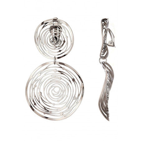 Boucles clips Dentelle argent BELLE MISS