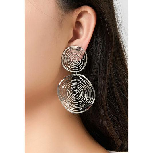 Boucles clips Dentelle argent BELLE MISS