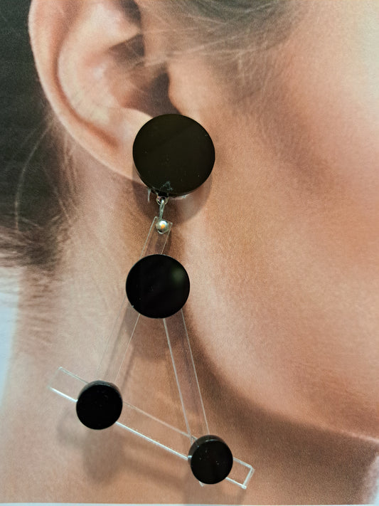Boucles clips Suspendu noir FORMESPAZIO