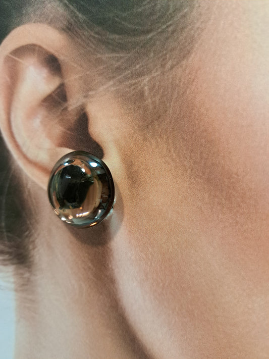 Boucles clips Rond marron VITO