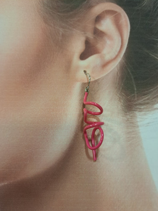 Boucles percées ZIGIGI fuchsia SAMUEL CORAUX