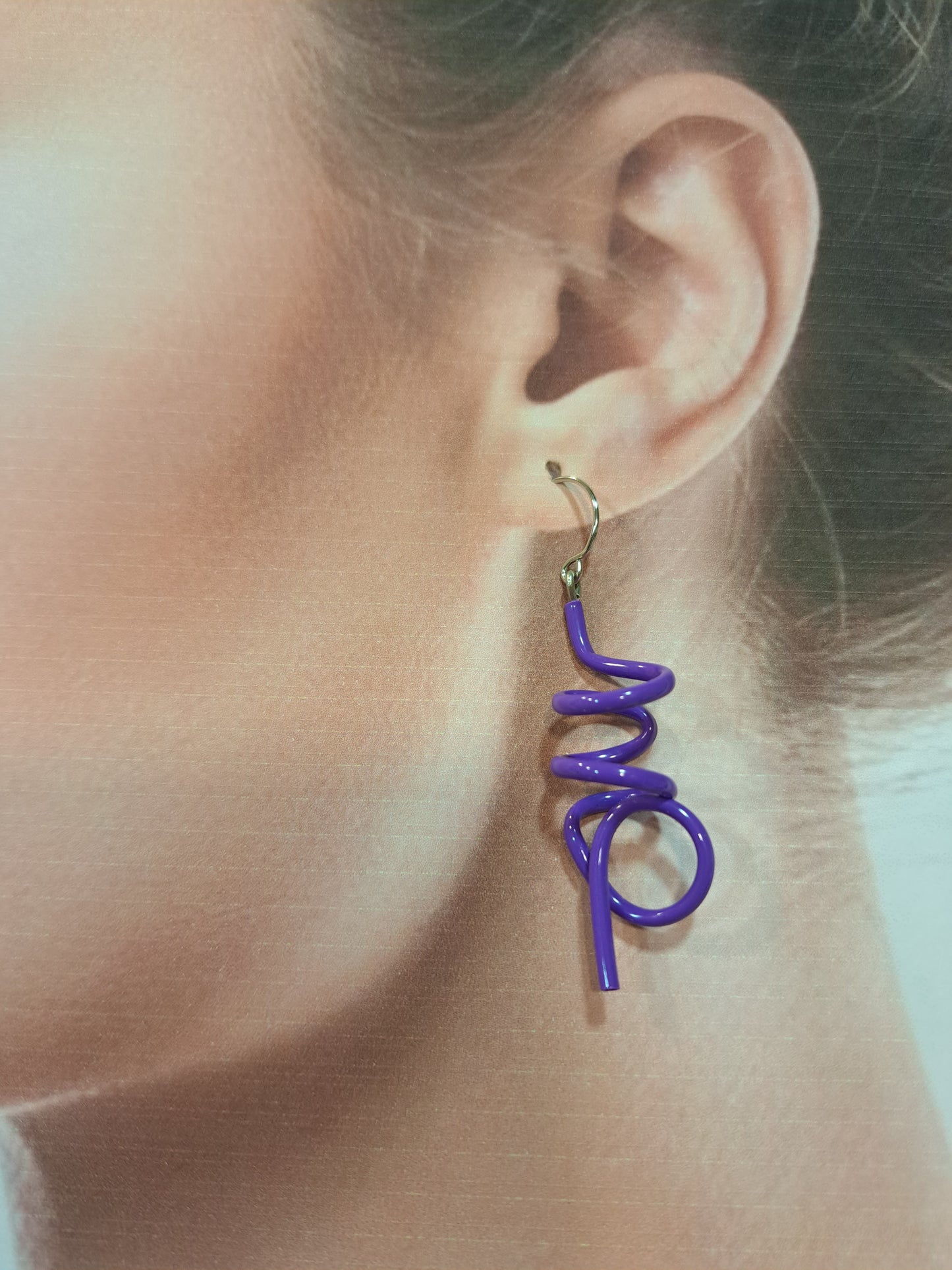 Boucles percées ZIGIGI mauve SAMUEL CORAUX