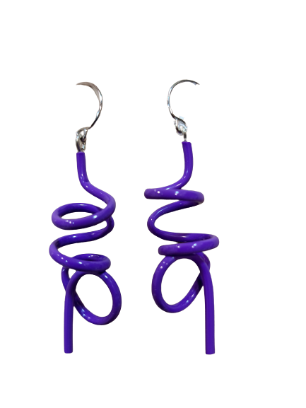 Boucles percées ZIGIGI mauve SAMUEL CORAUX