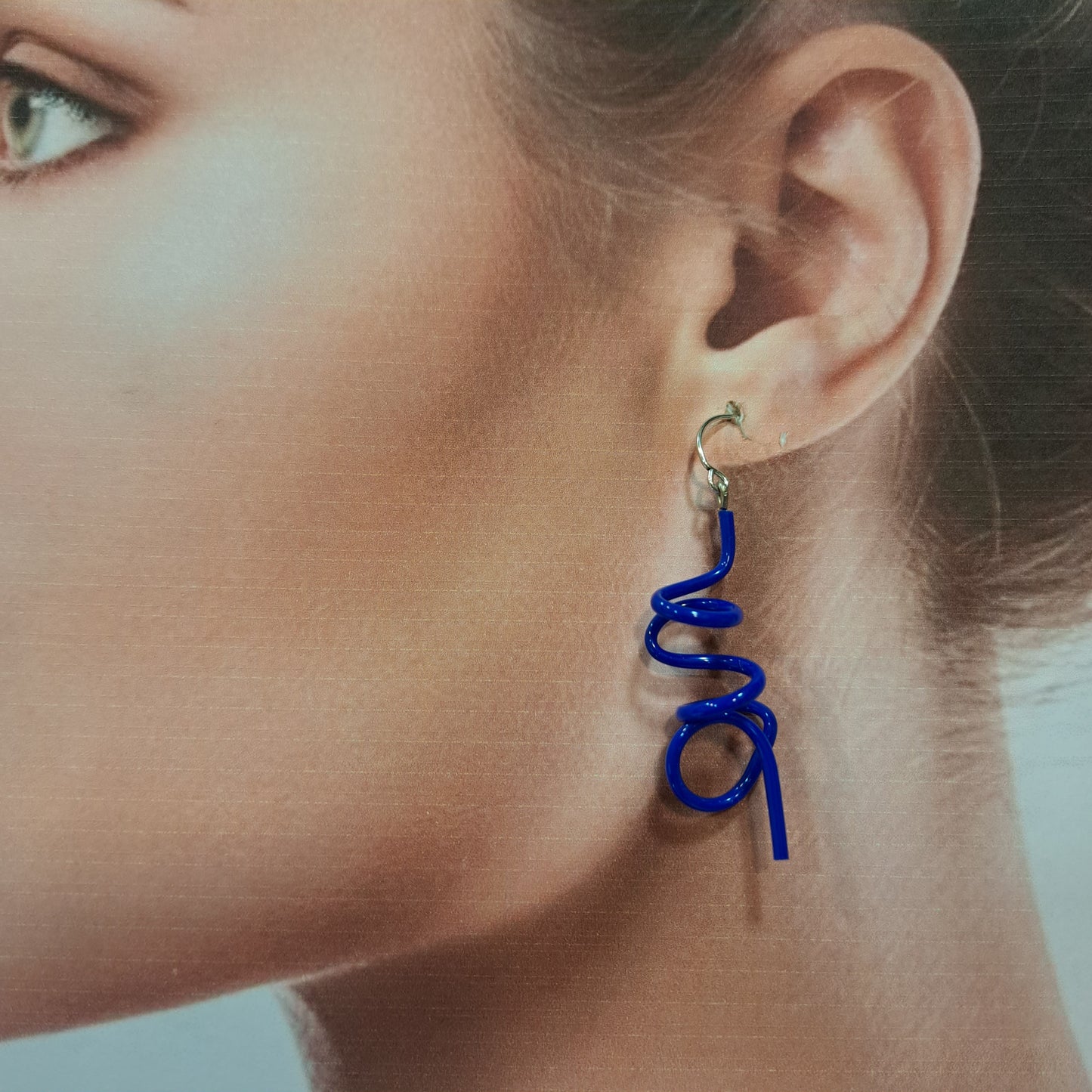 Boucles percées ZIGIGI bleu dur SAMUEL CORAUX