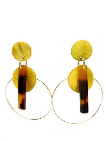 Boucles clips Sidonie jaune argent LA PETITE SARDINE