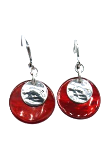Boucles percées Dormeuse rouge LA PETITE SARDINE
