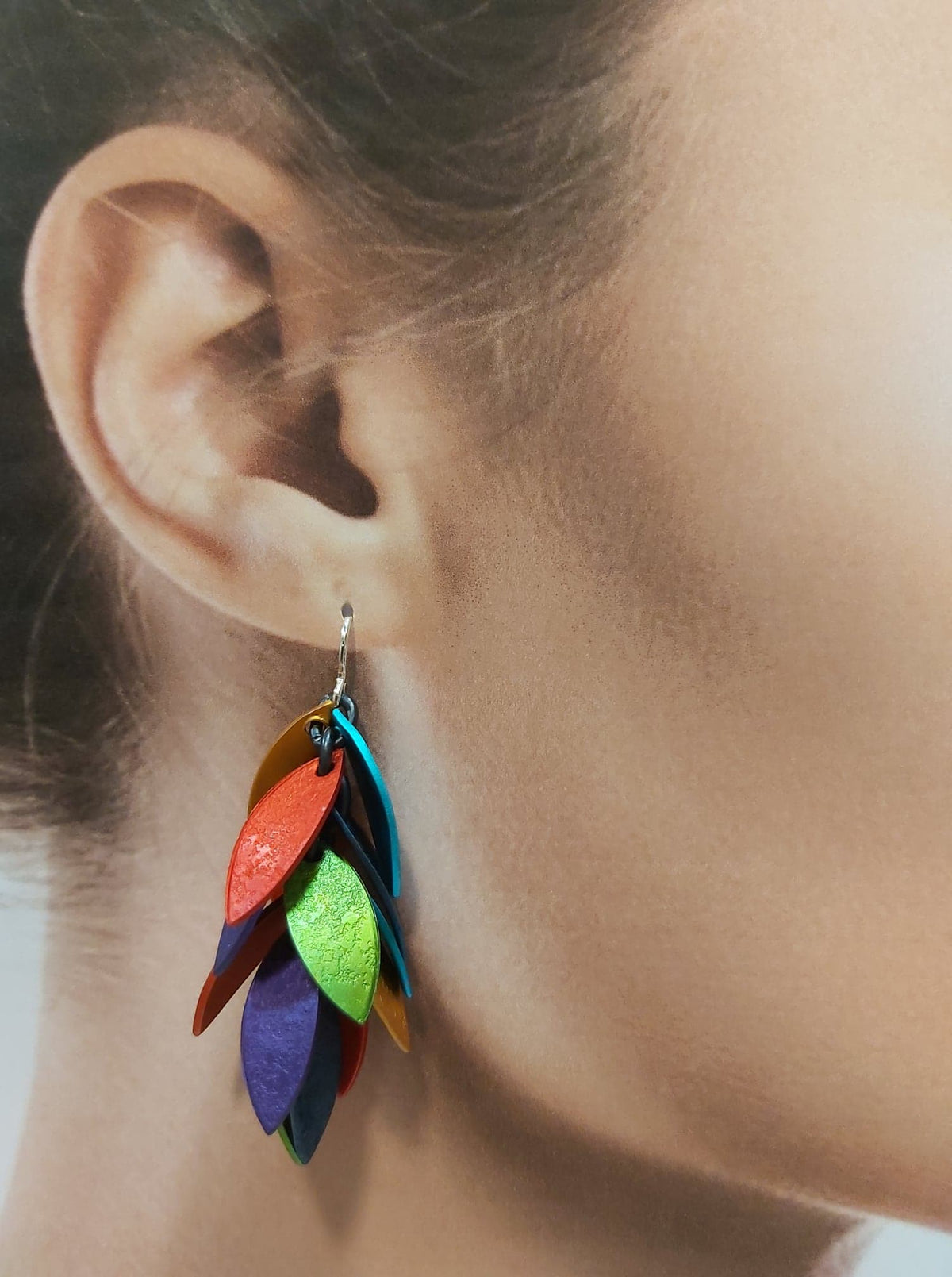 Boucles percées Grappe multicolore OANA MILLET